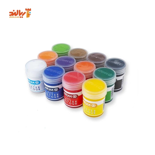 گواش ۱۲ رنگ آریا مدل جعبه مقوائی